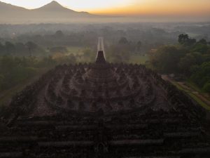 Borobudur Temple – Indonesia’s Majestic Buddhist Wonder Above the Clouds