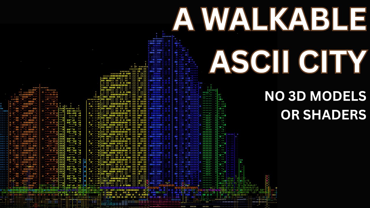 Lone Game Dev Builds an Explorable Cyberpunk City Almost Entirely Out of ASCII Characters