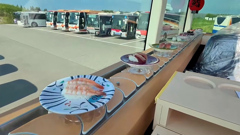 Tokyo's Sushi Bus Combines Conveyor Belt Dining with Open-Air Sightseeing